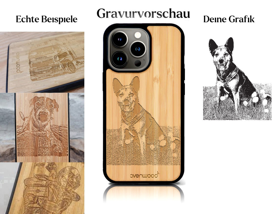INDIVIDUELL iPhone 13 Pro Bambus-Kunststoff